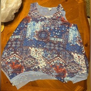 Reversible tank top/swimsuit cover up